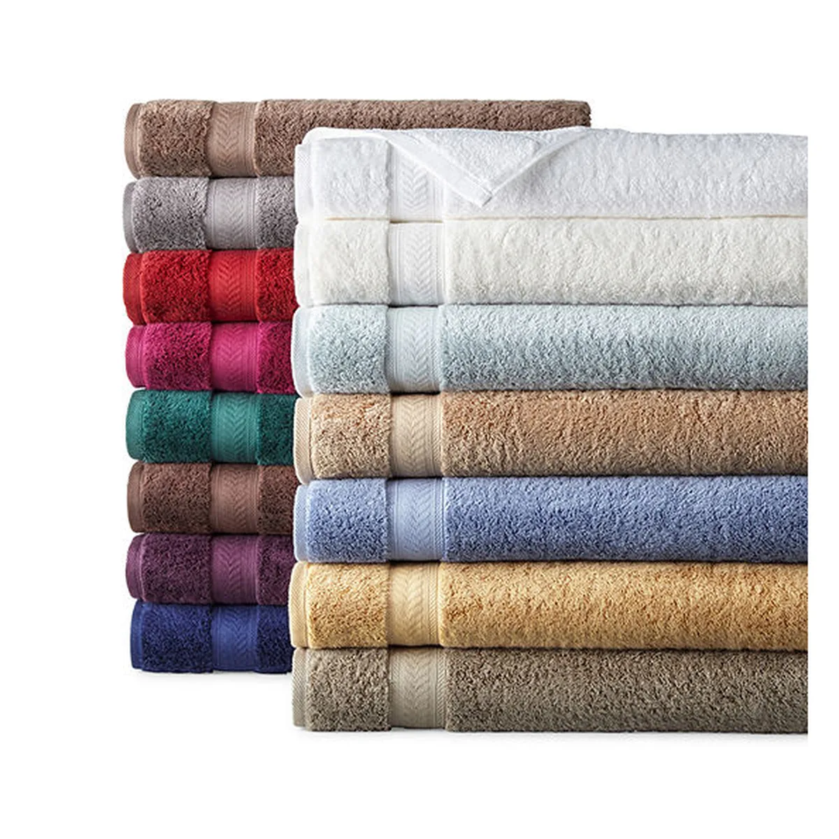 Drap de bain fibre de bambou 70×140, 300-450 g/m², 4 coloris
