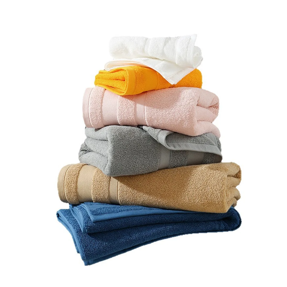 Drap de bain couleur 70×140, coton, broderie logo, 9 coloris