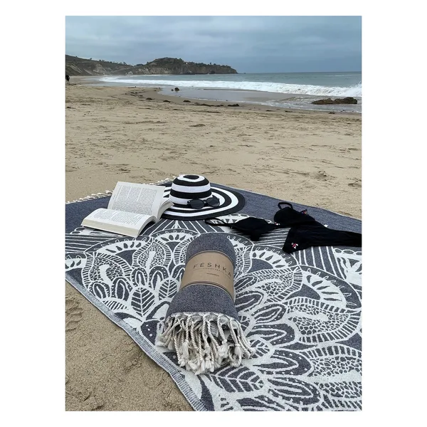 Fouta coton à carreaux 80×160, vue 2