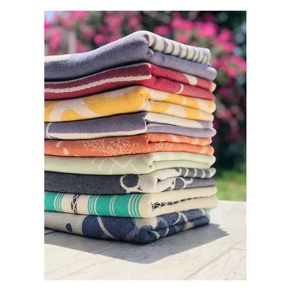 Fouta coton à carreaux 80×160