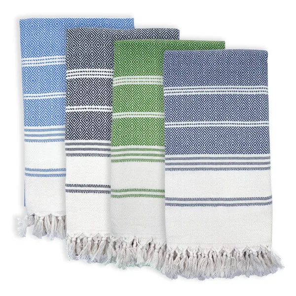 Fouta jacquard rayée, 70×140 à 100×180, vue 3