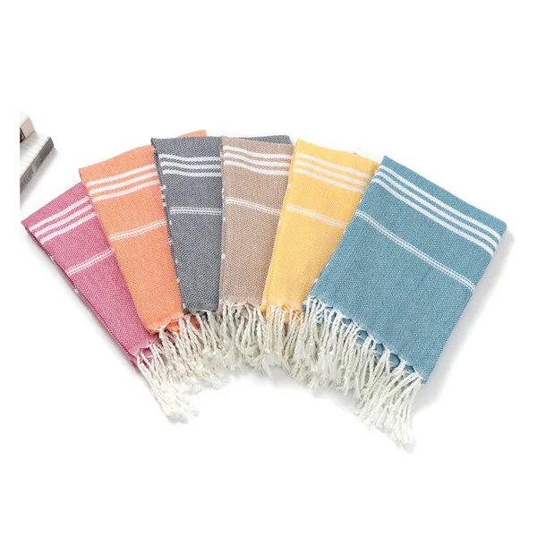 Fouta à pompons 90×180, 10 coloris