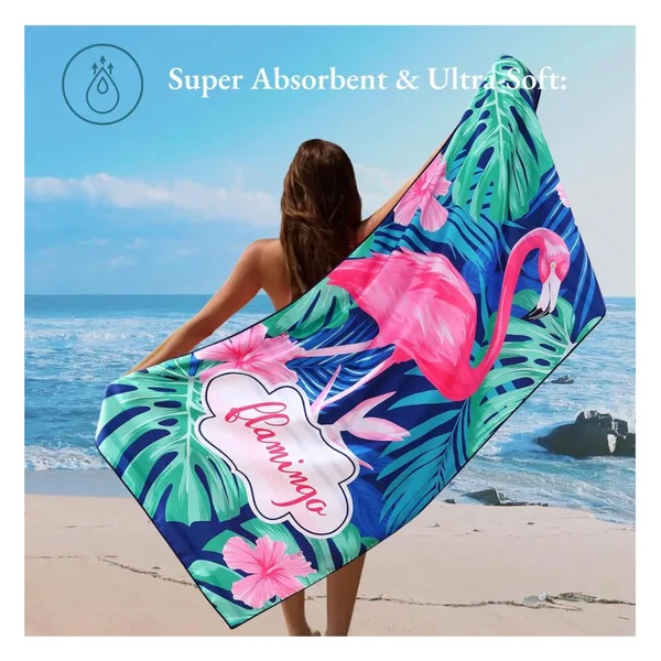 Serviette de plage double face, impression recto-verso