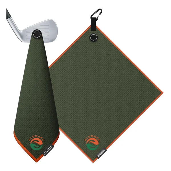 Serviette de golf magnétique caddie 40×40, 380 g/m²