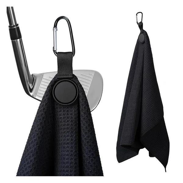 Serviette de golf magnétique vierge, 400 g/m², 14 coloris