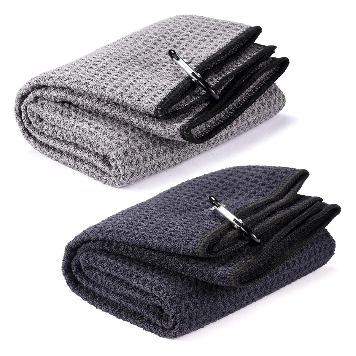 Serviette de golf tri-pli à clip