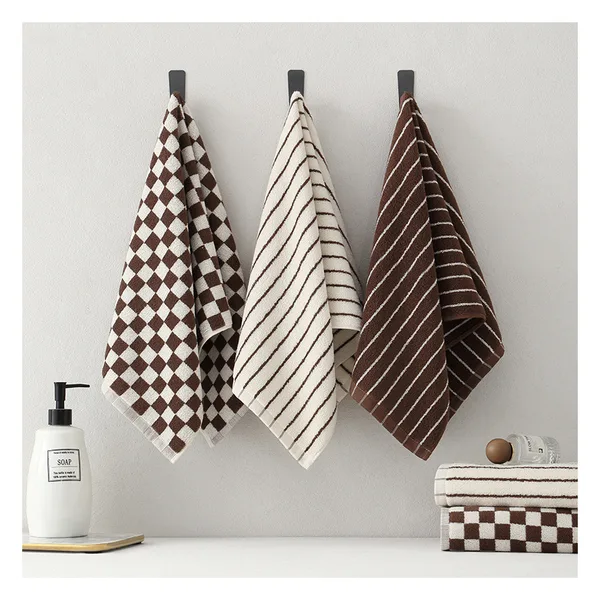 Serviette jacquard 34×74, coton 480-560 g/m², rayures tissées, vue 2