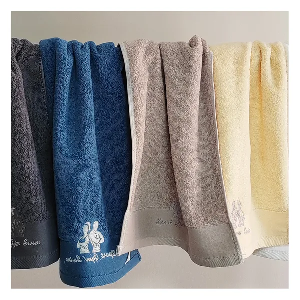 Serviette de sport coton brodée, 3 formats, vue 2