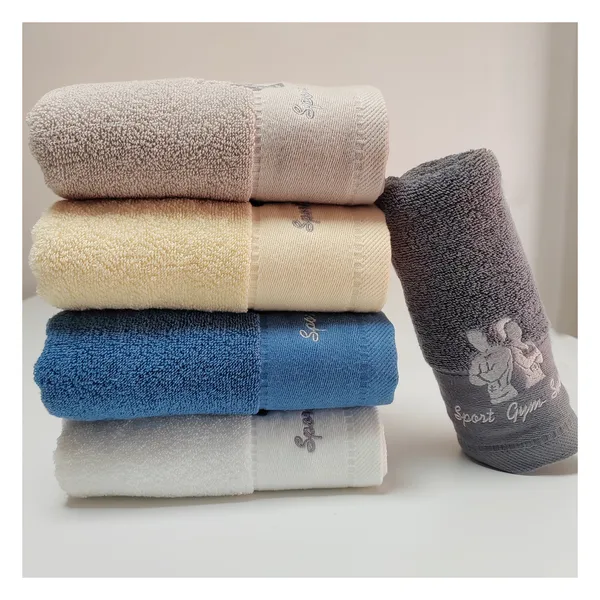 Serviette de sport coton brodée, 3 formats, vue 3