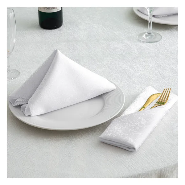 Serviette de table polyester 45×45, réutilisable, 10 teintes